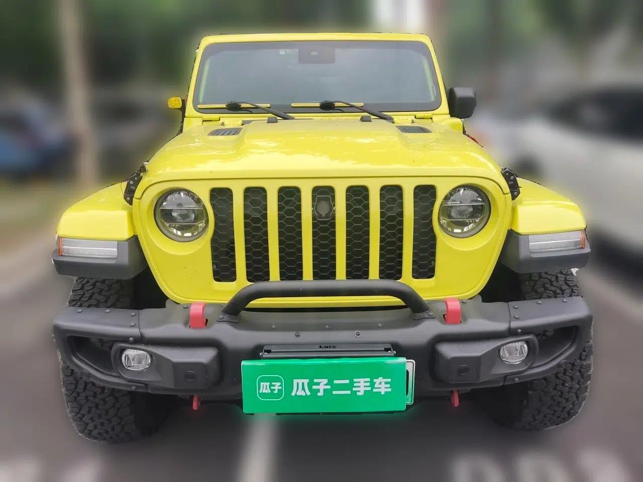 Jeep Wrangler New Energy 2022 Four-Door 2.0T 4xe Sahara Fluorescent Yellow Limited Edition — миниатюра 2