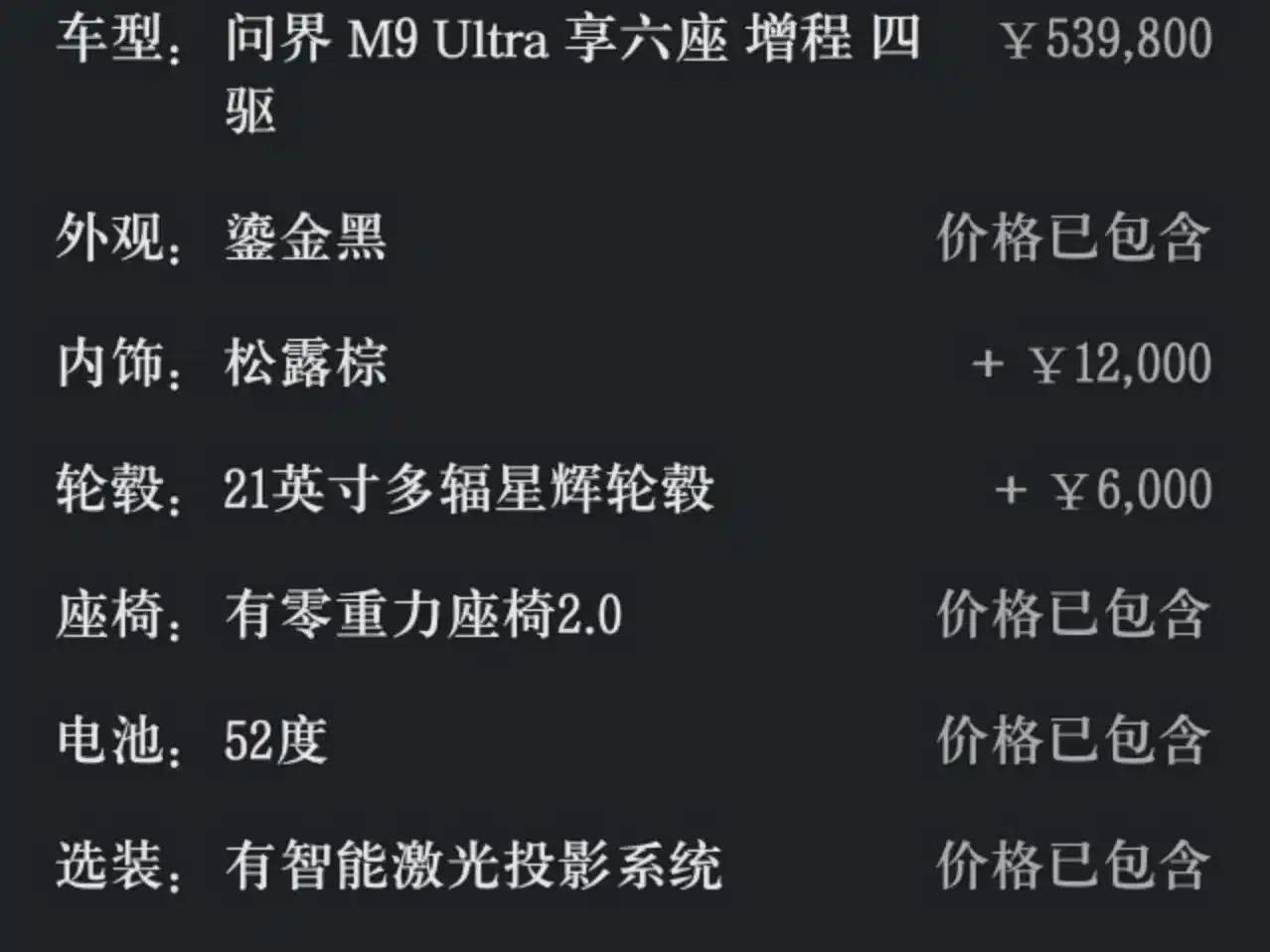 Wenjie M9 2025 Ultra Extended Range Edition 52kWh 6-Seat Version (192-line LiDAR) — миниатюра 17