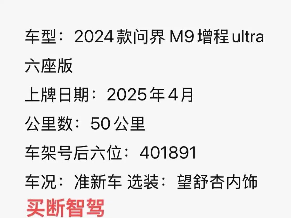 Wenjie M9 2024 Range Extended Ultra Edition 42kWh 6-Seater — миниатюра 7