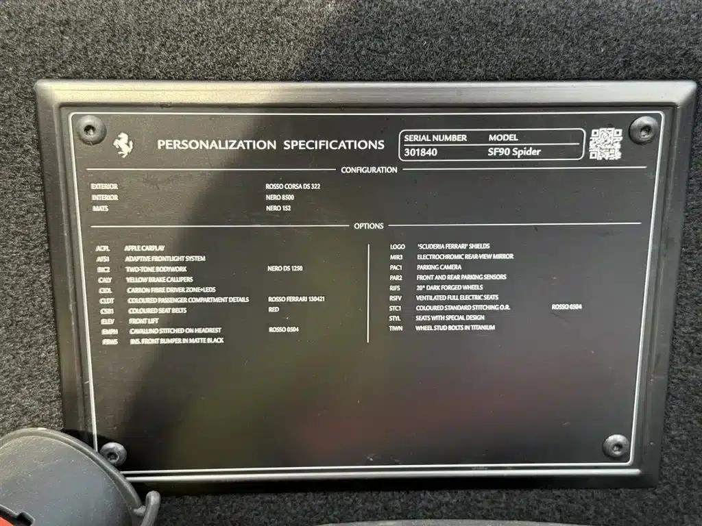SF90 2021 3.9T V8 Spider — миниатюра 23