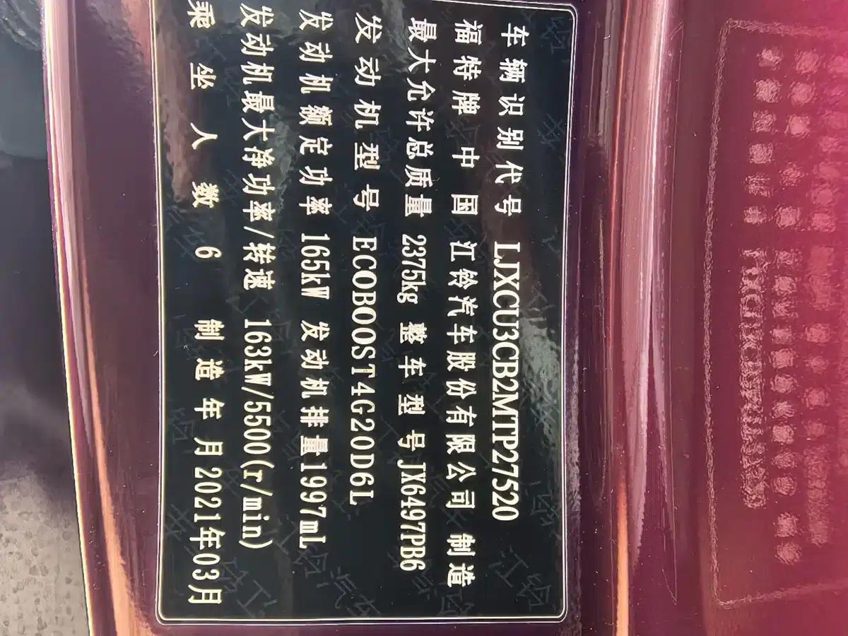 Lingyu 2021 EcoBoost 225 Premium 6-seater — миниатюра 16