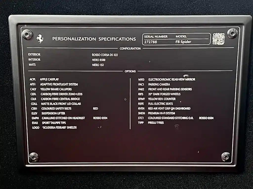 Ferrari F8 Spider 2020 3.9T V8 — миниатюра 20